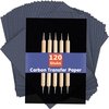 A4 Carbonpapier - 120 stuks - met 5 Overtrekpennen -  Zwart - Overtrekpapier voor Hobby en Tekenen / op hout