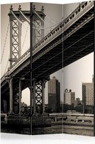 Walljar - Vouwscherm - Manhattan Bridge, New York [Room Dividers]