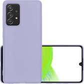 Hoes Geschikt voor Samsung A33 Hoesje Cover Siliconen Back Case Hoes - Lila