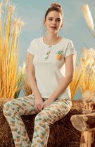 Seamlife Homewear - Dames Pyjama Set - BIO - Lang - Ananas - (L)