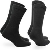 Norfolk - 2 paar - Stretch+ Extra Wijde Sokken - Warme Wollen Sokken - Zwart - Maar 35-38 - Peter