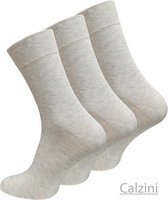 Calzini - Diabetes sokken - Zonder elastiek - Naadloos - 6 paar - Beige - 43-46