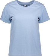 Jacqueline de Yong T-shirt Jdyivy S/s Sweat Top Jrs 15257243 Powder Blue Dames Maat - XL