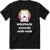 Wolfpack Assassin 100-499B T-Shirt | Saitama Inu Wolfpack Crypto Ethereum kleding Kado Heren / Dames | Perfect Cryptocurrency Munt Cadeau Shirt Maat 3XL