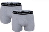 Kappa Boxershorts - Elastisch Katoenen Heren Ondergoed - 2PACK - Lichtgrijs - Maat: M