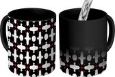 Magische Mok - Foto op Warmte Mokken - Koffiemok - Abstract - Design - Rood - Magic Mok - Beker - 350 ML - Theemok