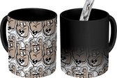 Magische Mok - Foto op Warmte Mokken - Koffiemok - Tiener - Skull - Hand - Patronen - Magic Mok - Beker - 350 ML - Theemok