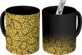 Magische Mok - Foto op Warmte Mokken - Koffiemok - Panter - Dierenprint - Abstract - Design - Magic Mok - Beker - 350 ML - Theemok