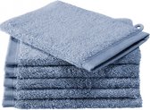 washandjes Contessa 16 x 22 cm stoneblue 6 stuks