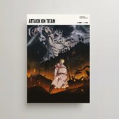 Anime Poster - Attack on Titan Poster - Minimalist Poster A3 - Attack on Titan Merchandise - Vintage Posters - Manga