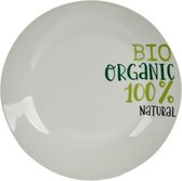 dinerbord Organic 24,4 cm porselein wit/groen