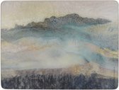 placemats Lustre Mineral 30 x 23 cm kurk grijs 6 stuks
