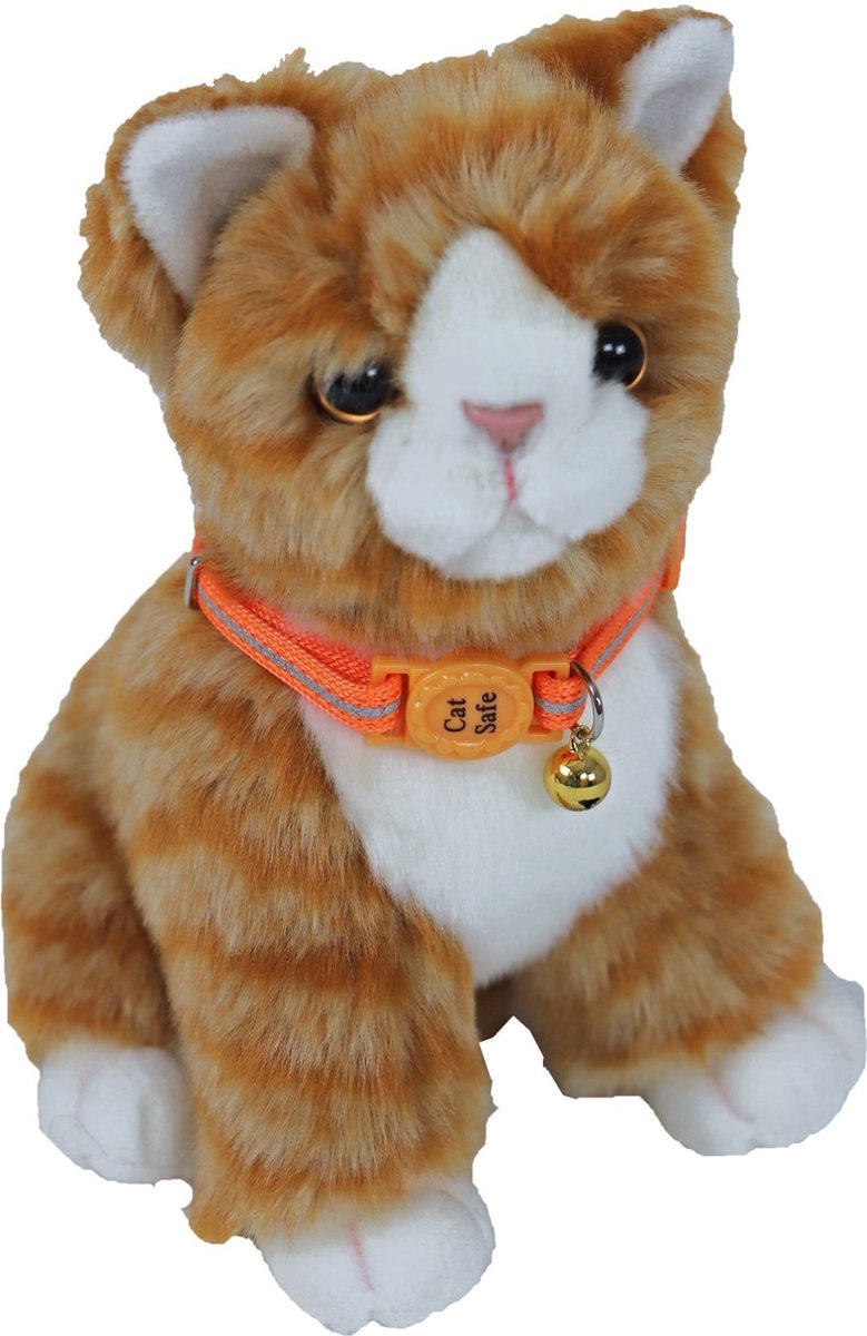 Kittenhalsband polyester neon oranje reflecterendGebr. de Boon