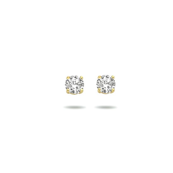 Boucles d'oreilles clous en or 14 carats style tendance N-joy avec zircone modèle 3225