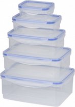 bewaardozenset 0,17 - 2,3 liter polypropeen 10-delig
