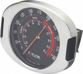 oventhermometer 9 x 8,5 cm RVS zilver/zwart