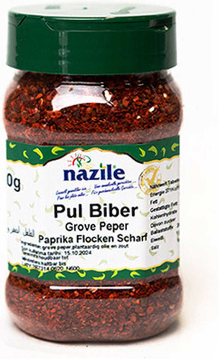 Nazile Grove Rode Pepervlokken (Scherp) 2 x 180 Gram Pot