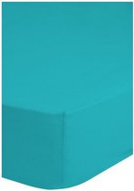 hoeslaken Jersey 180 x 220 cm katoen aqua