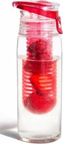 drinkfles Infuse Flavour 600 ml rood/transparant