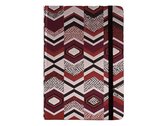 notitieboek Pijl A6 blanco 17,5 x 12,5 cm rood/zwart