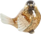 beeldje Vogel Gizmo 8 cm bruin polysteen
