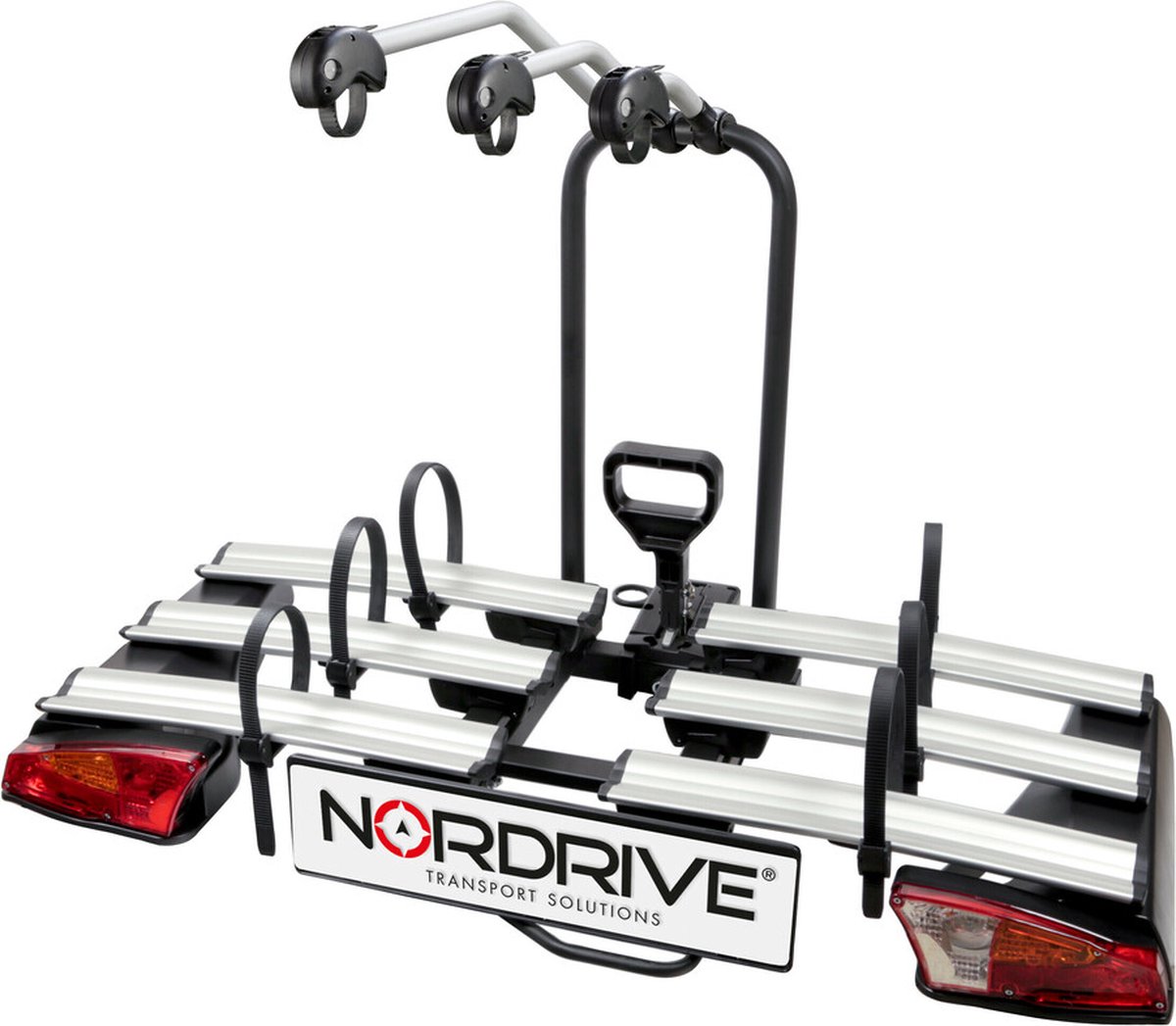 Nordrive Asura 3, fietsendrager voor trekhaak - 3 fietsen - Inklapbaar - Electrische fietsen