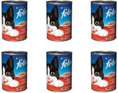 6x Felix - Terrine voor katten  met rund, hart & gevogelte - 400g