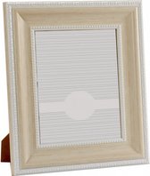 fotolijst barok 20 x 25 cm hout/glas lichtnaturel/wit