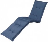 ligbedkussen Panama 200 x 50 cm polykatoen/schuim blauw