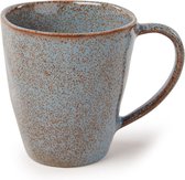 Kitchen trend - servies - beker, Stone Petrol - aardewerk - H 11 cm