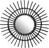 spiegel rond 58 cm staal zwart