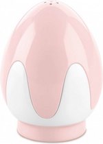peper- en zoutstel Eiei 6 x 8 cm roze/wit 2-delig