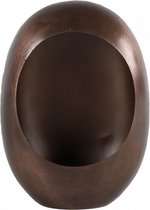 theelichthouder Eggy 9,5 x 23 cm staal bruin