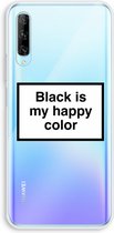Case Company® - Huawei P Smart Pro hoesje - Black is my happy color - Soft Cover Telefoonhoesje - Bescherming aan alle Kanten en Schermrand