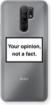 Case Company® - Xiaomi Redmi 9 hoesje - Your opinion - Soft Cover Telefoonhoesje - Bescherming aan alle Kanten en Schermrand