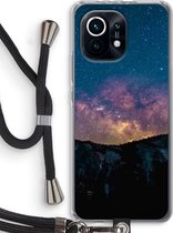 Case Company® - Xiaomi Mi 11 hoesje met Koord - Travel to space - Telefoonhoesje met Zwart Koord - Bescherming aan alle Kanten en Over de Schermrand