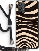 Case Company® - Samsung Galaxy A32 4G hoesje met Koord - Arizona Zebra - Telefoonhoesje met Zwart Koord - Bescherming aan alle Kanten en Over de Schermrand