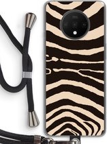 Case Company® - OnePlus 7T hoesje met Koord - Arizona Zebra - Telefoonhoesje met Zwart Koord - Bescherming aan alle Kanten en Over de Schermrand