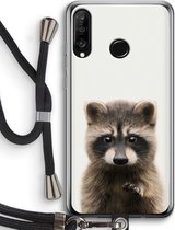 Case Company® - Huawei P30 Lite hoesje met Koord - Rocco - Telefoonhoesje met Zwart Koord - Bescherming aan alle Kanten en Over de Schermrand