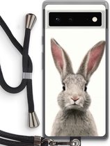 Case Company® - Google Pixel 6 hoesje met Koord - Daisy - Telefoonhoesje met Zwart Koord - Bescherming aan alle Kanten en Over de Schermrand