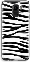 Case Company® - Samsung Galaxy J6 (2018) hoesje - Zebra pattern - Soft Cover Telefoonhoesje - Bescherming aan alle Kanten en Schermrand