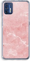Case Company® - Motorola Moto G9 Plus hoesje - Roze marmer - Soft Cover Telefoonhoesje - Bescherming aan alle Kanten en Schermrand