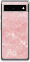 Case Company® - Google Pixel 6 hoesje - Roze marmer - Soft Cover Telefoonhoesje - Bescherming aan alle Kanten en Schermrand