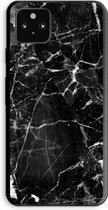 Case Company® - Google Pixel 5a 5G hoesje - Zwart Marmer - Soft Cover Telefoonhoesje - Bescherming aan alle Kanten en Schermrand
