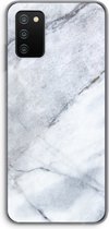 Case Company® - Samsung Galaxy A03S hoesje - Witte marmer - Soft Cover Telefoonhoesje - Bescherming aan alle Kanten en Schermrand
