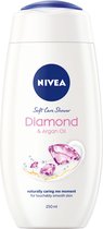 Nivea Douchegel Care & Diamond - met Argan Oil - Voordeelverpakking 6 x 250 ml