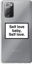 Case Company® - Samsung Galaxy Note 20 / Note 20 5G hoesje - Self love - Soft Cover Telefoonhoesje - Bescherming aan alle Kanten en Schermrand