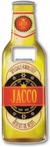 flesopener Jacco 8,5 x 6 cm staal geel/rood