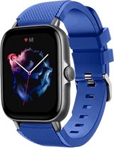 Siliconen Smartwatch bandje - Geschikt voor  Amazfit GTS 3 siliconen bandje - blauw - Strap-it Horlogeband / Polsband / Armband