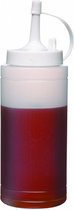 sausfles 225 ml 5,2 x 16,2 cm wit/transparant
